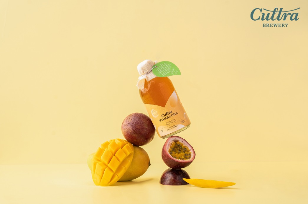 Công thức pha kombucha kết hợp với trái cây